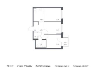 Продается 2-комнатная квартира, 52.6 м2, Москва, жилой комплекс Новое Внуково, к23