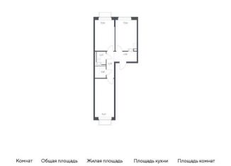 Продам двухкомнатную квартиру, 56.7 м2, Московская область, жилой комплекс Томилино Парк, к6.1