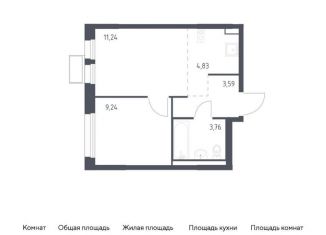 Продается однокомнатная квартира, 32.7 м2, Химки, жилой комплекс Квартал Ивакино, к3