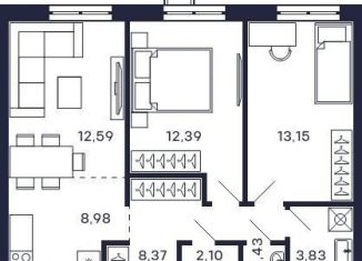 Продается 2-ком. квартира, 62.8 м2, Красногорск, ЖК Тетрис