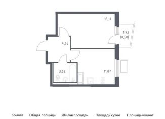 Продается 1-ком. квартира, 35 м2, Московская область, жилой комплекс Горки Парк, к4.1