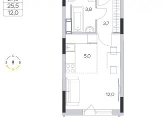 Продается квартира студия, 25.5 м2, Московская область, улица Ильинского, 8