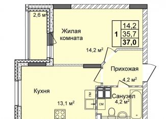 Продажа 1-комнатной квартиры, 37 м2, Нижний Новгород, улица Коперника, 1А, Сормовский район
