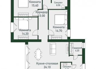 Продается 3-ком. квартира, 100.9 м2, Челябинская область