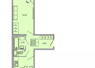 Продаю однокомнатную квартиру, 38.5 м2, поселок Бугры, Тихая улица, 13к3