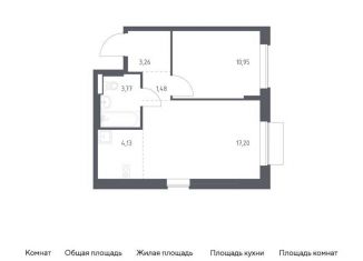 1-комнатная квартира на продажу, 40.8 м2, поселение Кокошкино, жилой комплекс Новое Внуково, к27