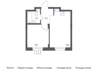 Продажа 1-ком. квартиры, 33.4 м2, Люберцы, жилой комплекс Люберцы 2020, к70
