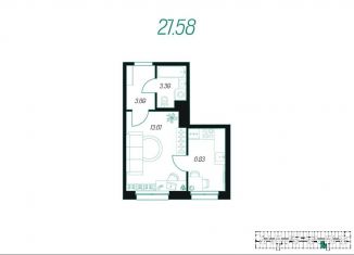 Продажа однокомнатной квартиры, 27.6 м2, Тульская область