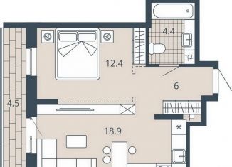 Продажа 1-комнатной квартиры, 45.6 м2, Пензенская область