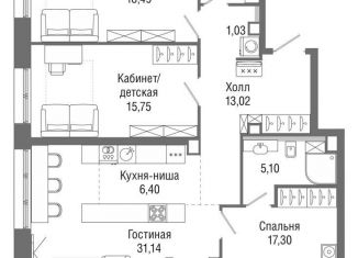 3-комнатная квартира на продажу, 112.2 м2, Москва, метро Селигерская