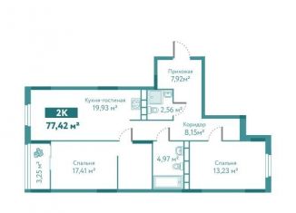 Продаю 2-ком. квартиру, 77.4 м2, Тюменская область