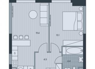 Продам 2-ком. квартиру, 41.4 м2, Москва, Обручевский район