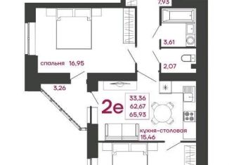 Продается двухкомнатная квартира, 65.9 м2, Пенза, улица Измайлова, 41В, Железнодорожный район
