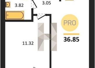 Продаю однокомнатную квартиру, 36.9 м2, Пионерский, улица Гептнера, 15