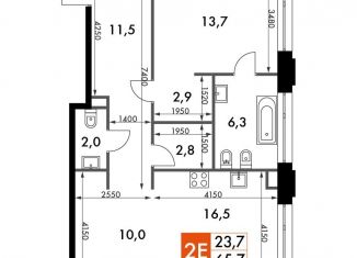 Продам 2-комнатную квартиру, 65.7 м2, Москва, улица Шеногина, вл2/23к3/2, метро Народное Ополчение