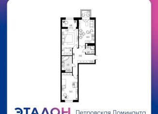 Двухкомнатная квартира на продажу, 85.3 м2, Санкт-Петербург, Петровская коса, 6к1, ЖК Петровская Доминанта