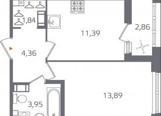 Продаю однокомнатную квартиру, 36.9 м2, Санкт-Петербург, муниципальный округ Финляндский