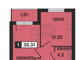 Продам 1-ком. квартиру, 35.3 м2, Владимирская область