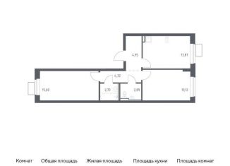 Продается 2-комнатная квартира, 57.5 м2, Московская область, жилой комплекс Егорово Парк, к3.1