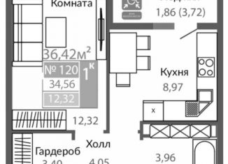 Продажа 1-ком. квартиры, 36.4 м2, Симферополь, проспект Александра Суворова, 101