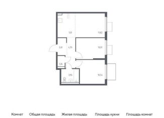 Продается трехкомнатная квартира, 51.9 м2, Ленинский городской округ, ЖК Горки Парк