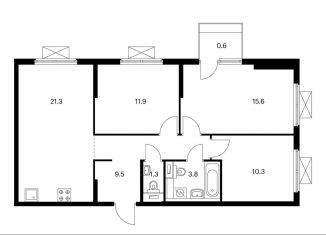 3-комнатная квартира на продажу, 74.3 м2, Москва, Тимирязевский район, жилой комплекс Большая Академическая 85, к3.2