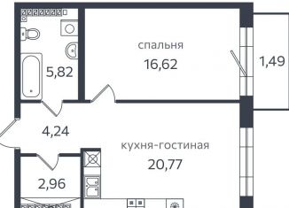 Продажа однокомнатной квартиры, 52.3 м2, Санкт-Петербург, метро Крестовский остров