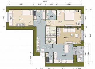 Продается 3-комнатная квартира, 86.9 м2, городской посёлок Новоселье, Невская улица, 11/1, ЖК Уютный