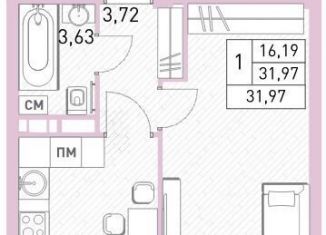 Продается 1-ком. квартира, 32 м2, Балашиха, жилой комплекс Столичный, к22, ЖК Столичный