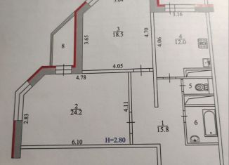 Продаю 2-ком. квартиру, 75.6 м2, Сергиев Посад, улица Осипенко, 6