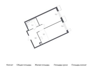 Продажа 1-комнатной квартиры, 44.9 м2, Московская область, жилой комплекс Спутник, 19
