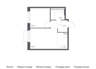 Продается однокомнатная квартира, 38.3 м2, Москва, жилой комплекс Новое Внуково, к25