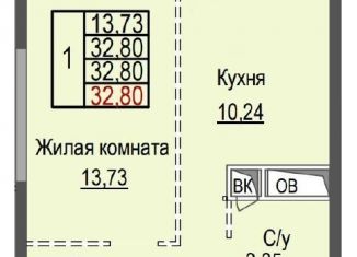 1-комнатная квартира на продажу, 32.8 м2, Красногорск, жилой комплекс Ильинойс, к1