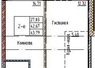 Продается 2-комнатная квартира, 43.8 м2, Красноярск