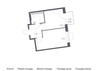 Продажа 1-комнатной квартиры, 35.6 м2, Москва, жилой комплекс Подольские Кварталы, к2