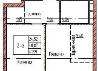 Однокомнатная квартира на продажу, 42 м2, Красноярский край