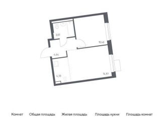 Продается однокомнатная квартира, 38.3 м2, поселение Рязановское, жилой комплекс Подольские Кварталы, к1