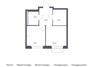 Продам однокомнатную квартиру, 35.4 м2, Москва, жилой комплекс Квартал Марьино, к2