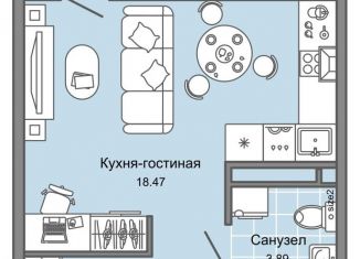 Квартира на продажу студия, 30 м2, Ульяновск, ЖК Ультраград, жилой комплекс Ультраград, 2