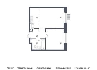 Продается 1-ком. квартира, 42.8 м2, Московская область, жилой комплекс Мытищи Парк, к4