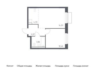 Продам однокомнатную квартиру, 38.2 м2, Москва, жилой комплекс Квартал Марьино, к1