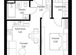 Продам однокомнатную квартиру, 40.7 м2, Москва, метро Селигерская
