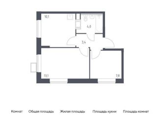 Продам 1-комнатную квартиру, 38.4 м2, деревня Середнево, жилой комплекс Цветочные Поляны Экопарк, к2