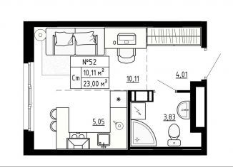 Продается квартира студия, 23 м2, поселок Аннино, улица Якова Золина