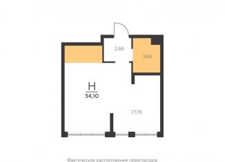 Продажа 1-комнатной квартиры, 34.1 м2, Тульская область