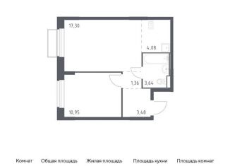Продажа 1-комнатной квартиры, 40.8 м2, поселение Филимонковское, жилой комплекс Квартал Марьино, к1