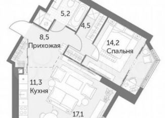 Продажа двухкомнатной квартиры, 60.8 м2, Москва, ЖК Архитектор, улица Академика Волгина, 2с2