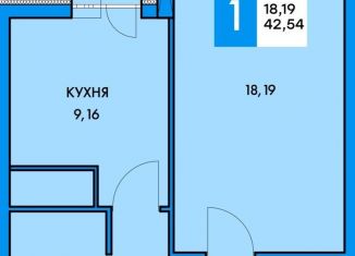 Продается однокомнатная квартира, 42.5 м2, Самара, ЖК Приволжский, улица Георгия Димитрова, 108А