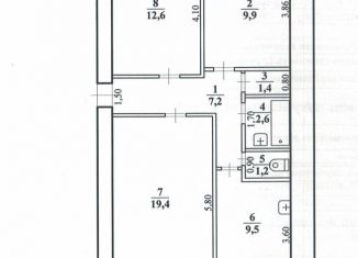 Продам 3-ком. квартиру, 63.9 м2, Шилка, улица Балябина, 73