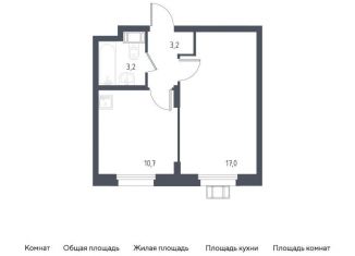 Продается 1-комнатная квартира, 34.1 м2, Московская область, жилой комплекс Люберцы 2020, к67